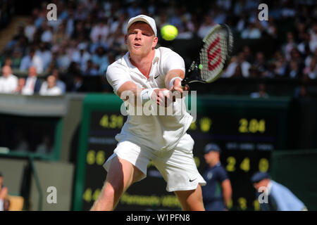 London, Großbritannien. 3. Juli 2019. Die Wimbledon Championships 2019. Kyle Edmund, Großbritannien, 2019 Credit: Allstar Bildarchiv/Alamy leben Nachrichten Stockfoto