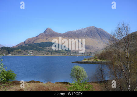 Blick auf Loch Leven von Ballachulish in der Nähe von Glencoe in Nordirland Schottland Stockfoto