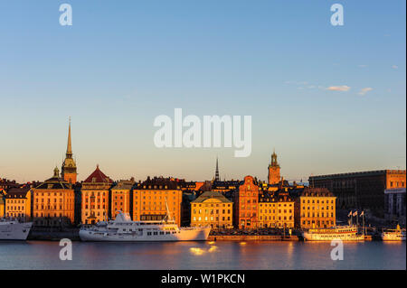 Blick von Soedermalm auf Altstadt Gamla Stan, Stockholm, Schweden Stockfoto