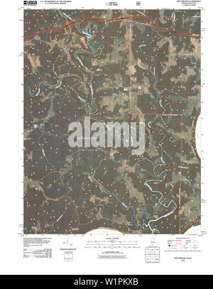 USGS TOPO Karte Indiana in Buche 20101215 TM Wiederherstellung Stockfoto