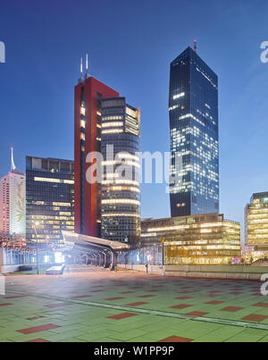Andromeda Tower, Meliá Tower, Bruno Kreisky Park, 22. Donau, Stadt, Wien, Österreich Stockfoto