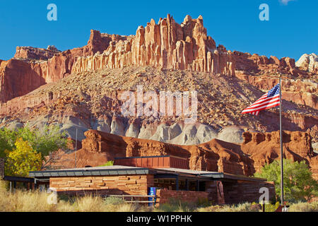 Und Besucherzentrum, Capitol Reef National Park, Utah, Arizona, USA, Nordamerika Stockfoto