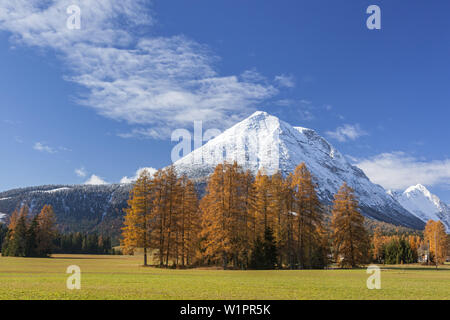 Berg Hohe Munde in den Mieminger bergen, Leutasch, Tirol, Tirol, Österreich, Europa Stockfoto