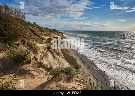 Steile Küste in der Nähe von Ahrenshoop, Halbinsel Fischland-Darß-Zingst, Ostseekueste, Mecklenburg Vorpommern, Deutschland Stockfoto