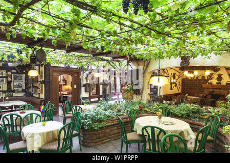 Weinhaus und Restaurant Zur Traube in Unkel am Rhein, unteren, mittleren Rheintal, Rheinland-Pfalz, Deutschland, Europa Stockfoto