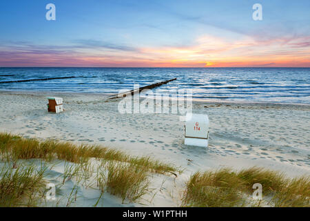 Strand in Ahrenshoop, Ostsee, Mecklenburg-Vorpommern, Deutschland Stockfoto