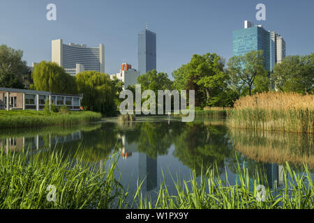 Donaupark, Donaustadt, UNO-City, 22. Bezirk Donaustadt, Wien, Österreich Stockfoto