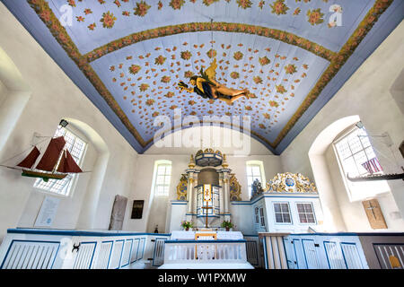 Interieur, Insel, Kirche, Kloster, Insel Hiddensee, Mecklenburg-Vorpommern, Deutschland Stockfoto