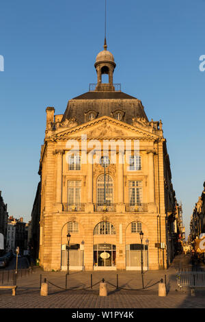 Gebäude an der Place de la Bourse der französische Architekt Ange-Jacques Gabriel Stockfoto