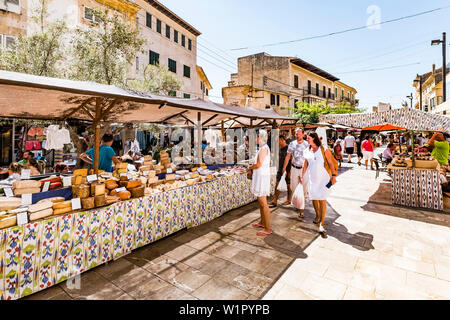 Markt in Santanyi, Mallorca, Balearen, Spanien Stockfoto