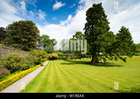 Ummauerten Garten bei NTS Geilston Garten in Cardross, Argyll und Bute, Schottland, Großbritannien Stockfoto