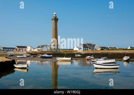 Phare d'Eckmühl oder Punkt Penmarc Leuchtturm, Penmarch, Finistere, Bretagne, Frankreich Stockfoto