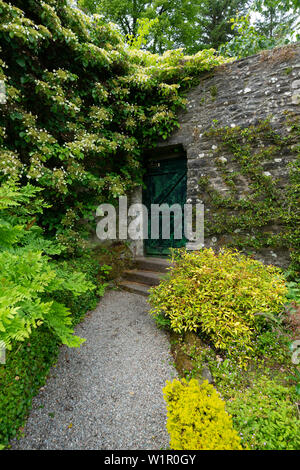 Ummauerten Garten bei NTS Geilston Garten in Cardross, Argyll und Bute, Schottland, Großbritannien Stockfoto