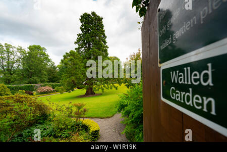 Ummauerten Garten bei NTS Geilston Garten in Cardross, Argyll und Bute, Schottland, Großbritannien Stockfoto