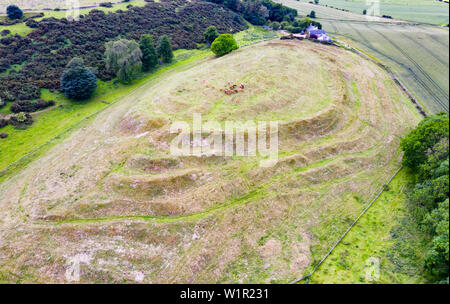 Erhöhten Blick auf Chesters Hill Fort in East Lothian, Schottland, Großbritannien Stockfoto