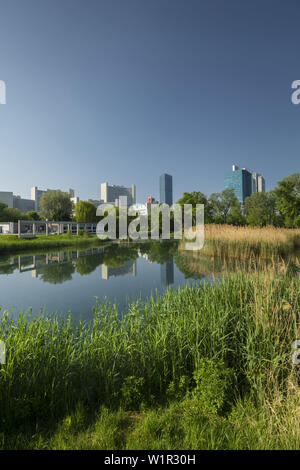 Donaupark, Donaustadt, UNO-City, 22. Bezirk Donaustadt, Wien, Österreich Stockfoto