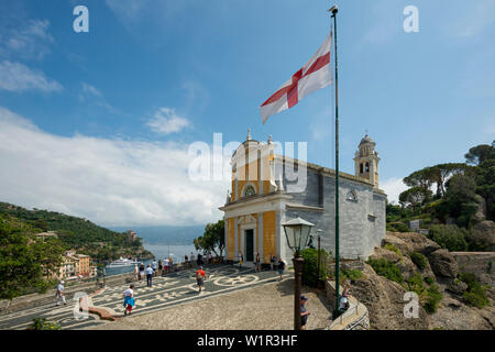 Chiesa di San Giorgio, Portofino, Ligurien, Italien Stockfoto