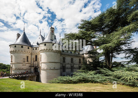 Chaumont Schloss mit Park, Château de Chaumont, Chaumont-sur-Loire, Loire, im Département Loir-et-Cher, Frankreich Stockfoto