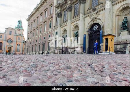 Schutz vor dem königlichen Schloss, Stockholm, Schweden Stockfoto