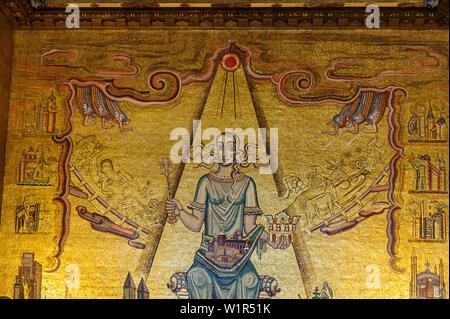 Goldener Saal im Rathaus Stadshuset, Stockholm, Schweden Stockfoto