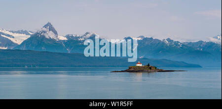 Eldred Rock Leuchtturm, Chilkat Einlass, Alaska, USA Stockfoto