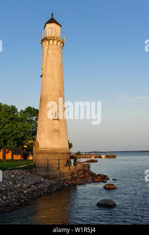 Leuchtturm auf der Insel Stumholmen, Karlskrona, Blekinge, Südschweden, Schweden Stockfoto