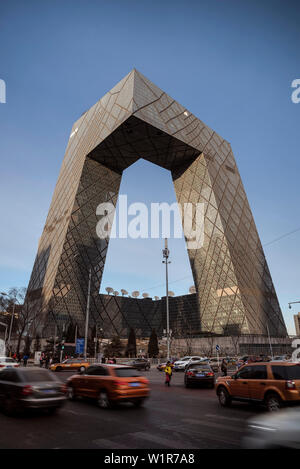 Neue CCTV (China Central Television) Sitz, Peking, China, Asien Stockfoto