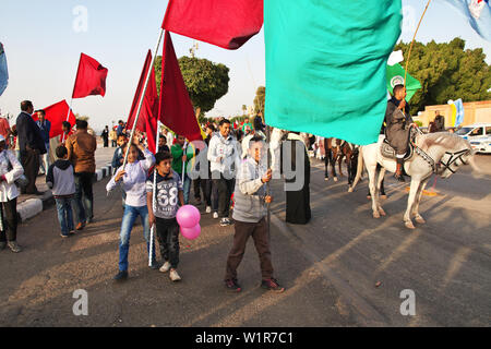 Luxor, Ägypten - 01 Mär 2017. Der Urlaub auf der Straße in Luxor. Stockfoto