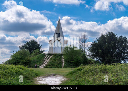 Farley Mount Horse Monument Narrheit, nach 1734, Farley Mount Country Park, Winchester, Hampshire, England Stockfoto