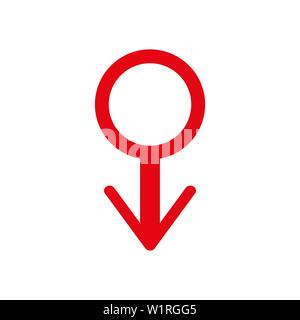 Männer s Tag. Gesundheitswesen und Medizin Symbol unterzeichnen. Mann Symbol. rote Abzeichen der Ehre. Geschlecht Symbol Stock Vektor