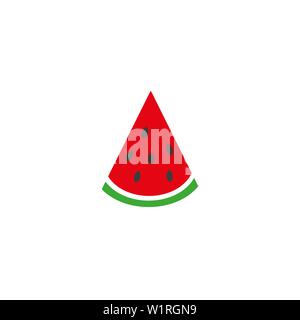 Wassermelone Symbol - Wassermelone Wassermelone slice isoliert, süße Früchte Illustration - vector Obst Stock Vektor