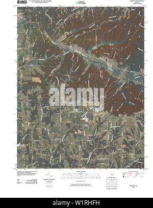 USGS TOPO Karte Indiana in Borden 20100525 TM Wiederherstellung Stockfoto