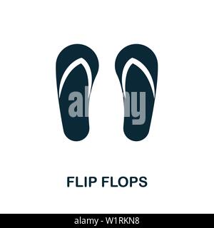 Flip Flops Vektor icon Abbildung. Kreative Zeichen aus Ikonen Sammlung. Gefüllte flache Flip Flops Symbol für Computer und Handy. Symbol, Logo Vektor gra Stock Vektor