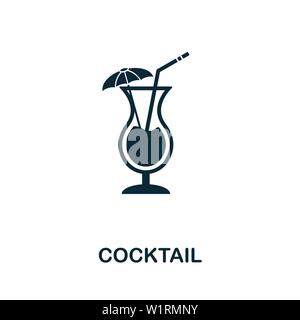 Cocktail Vektor icon Abbildung. Kreative Zeichen aus Ikonen Sammlung. Gefüllte flache Cocktail Symbol für Computer und Handy. Symbol, Logo Vektorgrafik Stock Vektor