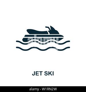 Jet Ski Vektor icon Abbildung. Kreative Zeichen aus Ikonen Sammlung. Gefüllte flache Jet Ski Symbol für Computer und Handy. Symbol, Logo Vektorgrafiken. Stock Vektor