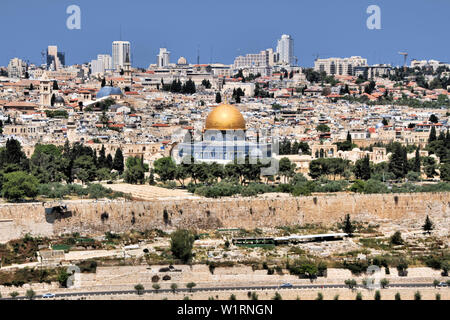 Ein Bild von den Felsendom in Jerusalem. Stockfoto