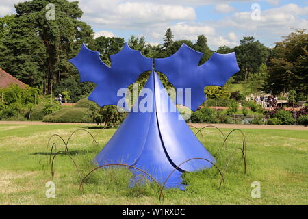 'Genghis Khan' (Phillip King, 1963/2015, Stahl), Skulptur in Wisley 2019, RHS Garden Wisley, Woking, Surrey, England, Großbritannien, Großbritannien, Europa Stockfoto