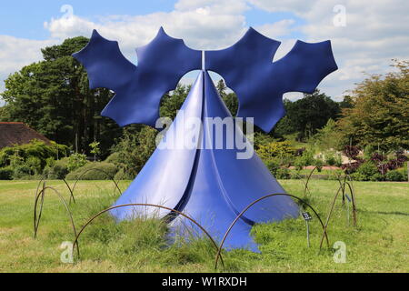 'Genghis Khan' (Phillip King, 1963/2015, Stahl), Skulptur in Wisley 2019, RHS Garden Wisley, Woking, Surrey, England, Großbritannien, Großbritannien, Europa Stockfoto