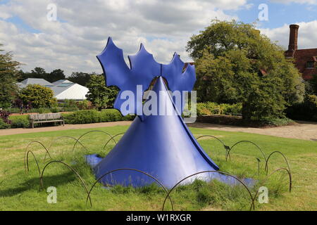 'Genghis Khan' (Phillip King, 1963/2015, Stahl), Skulptur in Wisley 2019, RHS Garden Wisley, Woking, Surrey, England, Großbritannien, Großbritannien, Europa Stockfoto