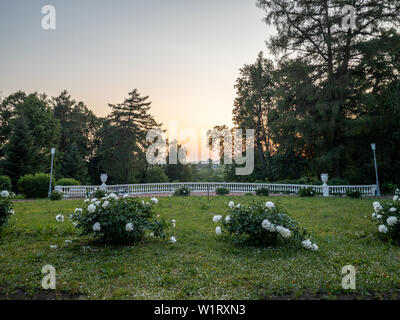 Landsitz von Gorki, Moskau, Russland - 20. Juni 2019: Die wichtigsten Gebäude des Anwesens. Ehemalige Residenz von Wladimir Iljitsch Lenin Stockfoto