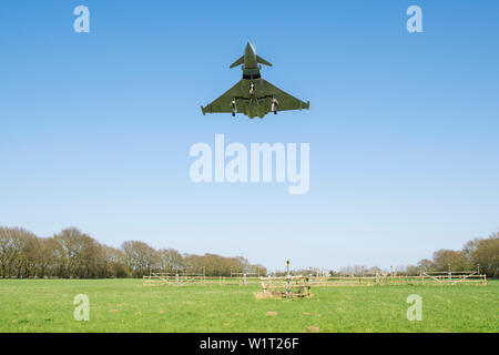 Taifun landet bei RAF Coningsby Stockfoto