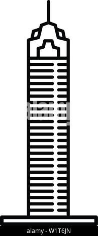 Stadt Sky Tower Symbol. Umrisse Stadt Sky Tower vektor Symbol für Web Design auf weißem Hintergrund Stock Vektor