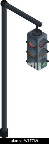 Elektrische Ampel Symbol. Isometrische elektrische Ampel vektor Symbol für Web Design auf weißem Hintergrund Stock Vektor