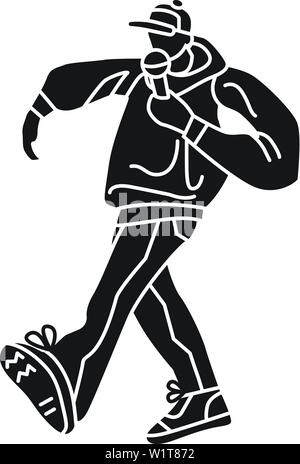 Hip hop Sänger Symbol. Einfache Abbildung: hip hop Sänger vektor Symbol für Web Design auf weißem Hintergrund Stock Vektor