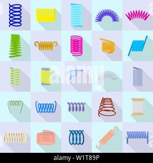 Spule Symbole, flacher Stil Stock Vektor