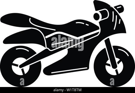 Kleine Motorrad Symbol, einfachen Stil Stock Vektor