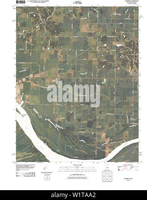 USGS TOPO Karte Indiana im Caborn 20100610 TM Wiederherstellung Stockfoto