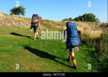 Skane Trail in der Provinz Skane, Landschaft auf der Halbinsel, auf der Skaneleden Kullerberg, Skane, Südschweden, Schweden Stockfoto