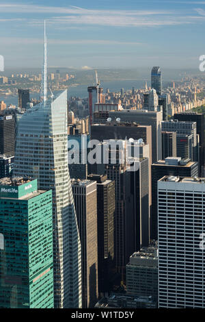 Blick vom Empire State Building auf die Upper Manhattan, Manhattan, New York City, New York, USA Stockfoto