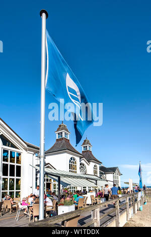 Restaurant am Pier, Sellin, Insel Rügen, Mecklenburg-Vorpommern, Deutschland Stockfoto